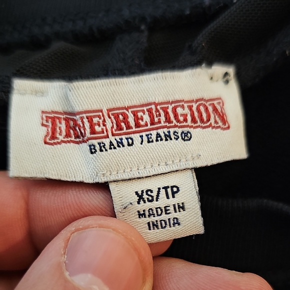 True Religion Black Crewneck Sweater with Logo - Picture 6 of 7